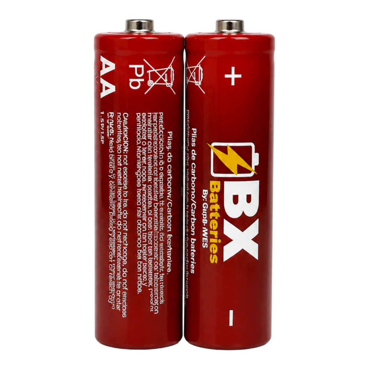 AA, 1.5V, CARBON 2 UNIDADES CELOFAN