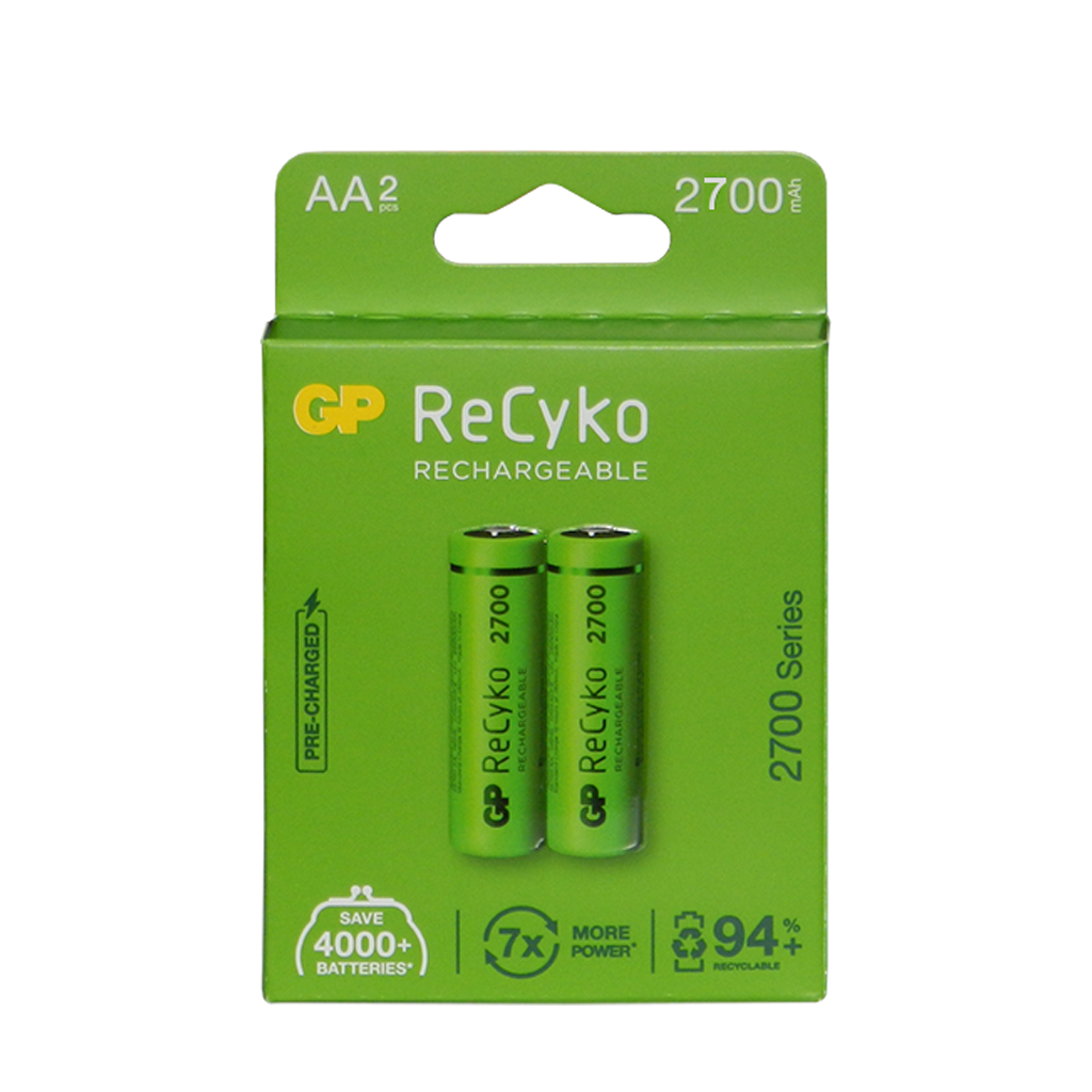AA, RECYKO 2700MAH NIMH, BLISTER X 2PCS