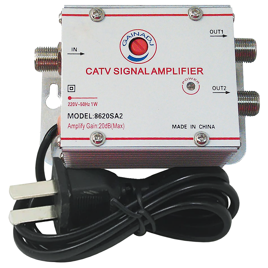 SPLITTER AMPLIFICADOR DE SEÑAL 2 VIAS, 20DB