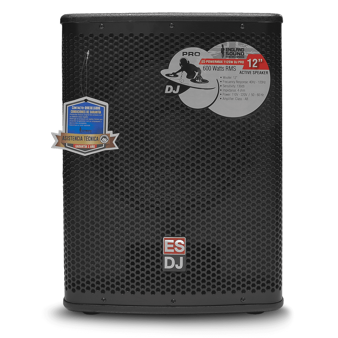 SUB-BAJO AMPLIFICADO 12 PULG., 600W RMS, 126DB SPL