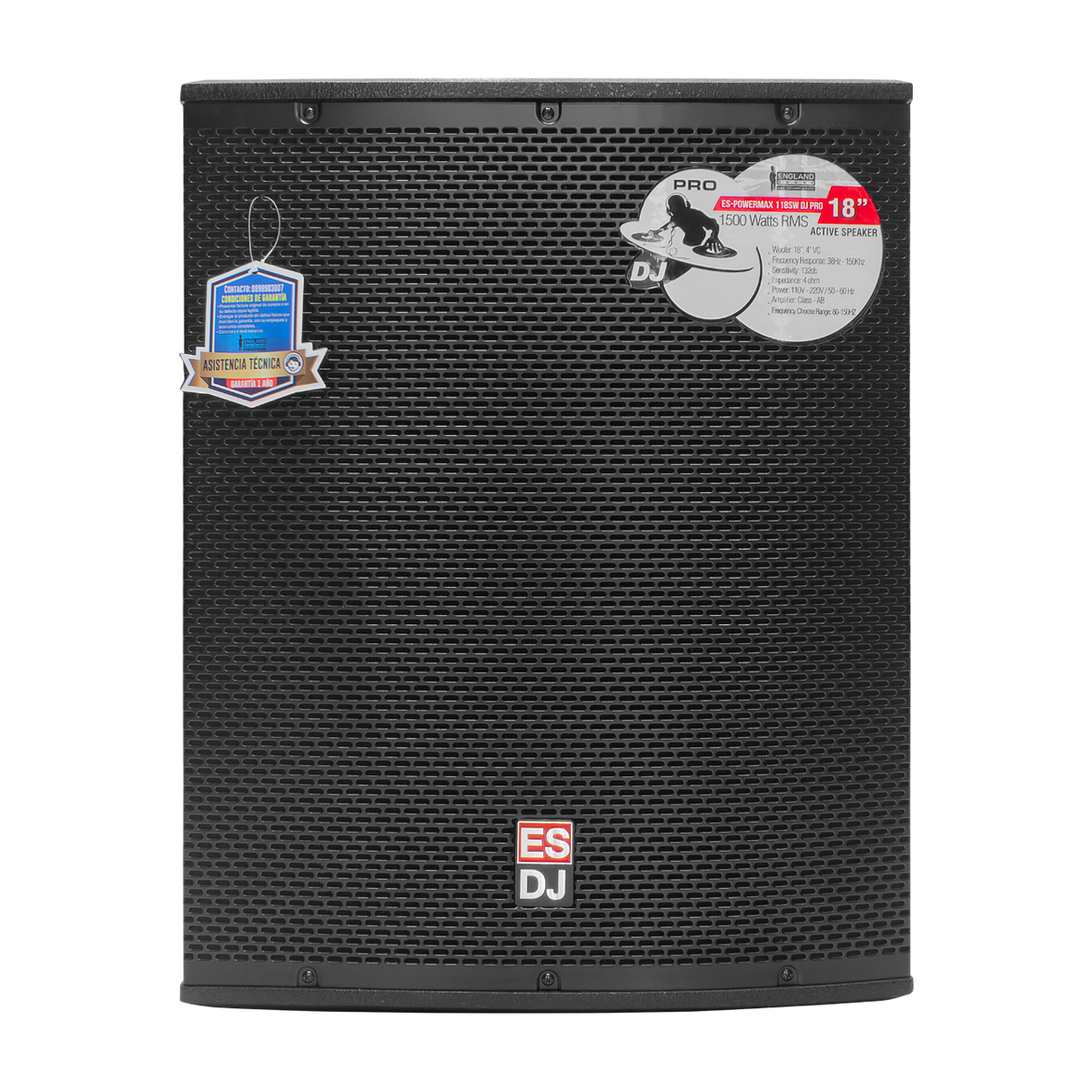 SUB-BAJO AMPLIFICADO 18 PULG., 1000W RMS, 133DB SPL