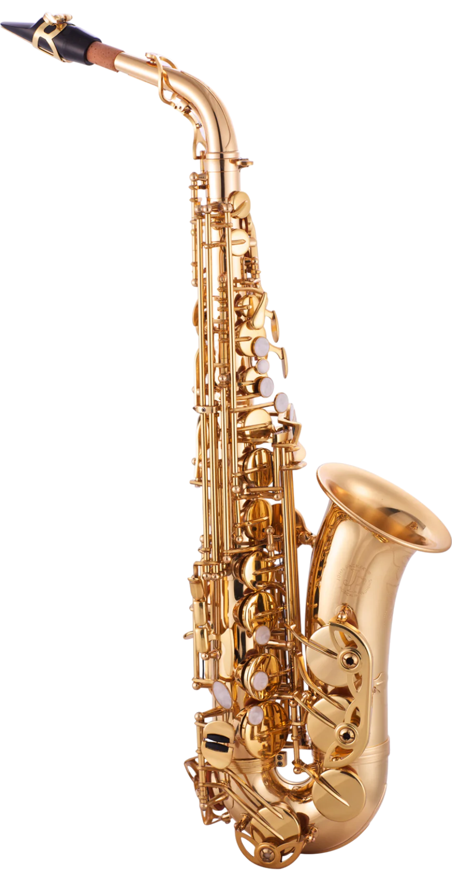 Saxofón Alto , Mecanismo de 8va suspendido, incluye Fa sostenido Alto y Fa frontal , JOHN PACKER JP041