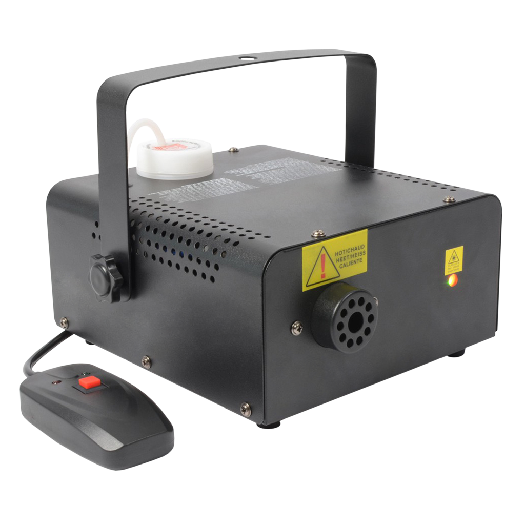MAQUINA DE HUMO CON LUZ LASER, 400W, INCLUYE CONTROL REMOTO