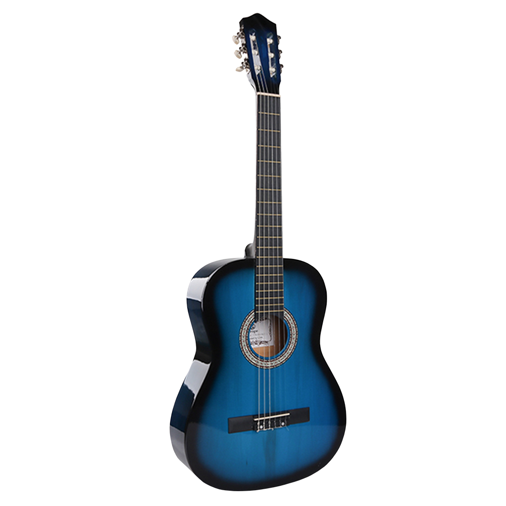 GUITARRA CLASICA 39" COLOR AZUL, INCLUYE BOLSO Y CUERDAS DE RESPUESTO
