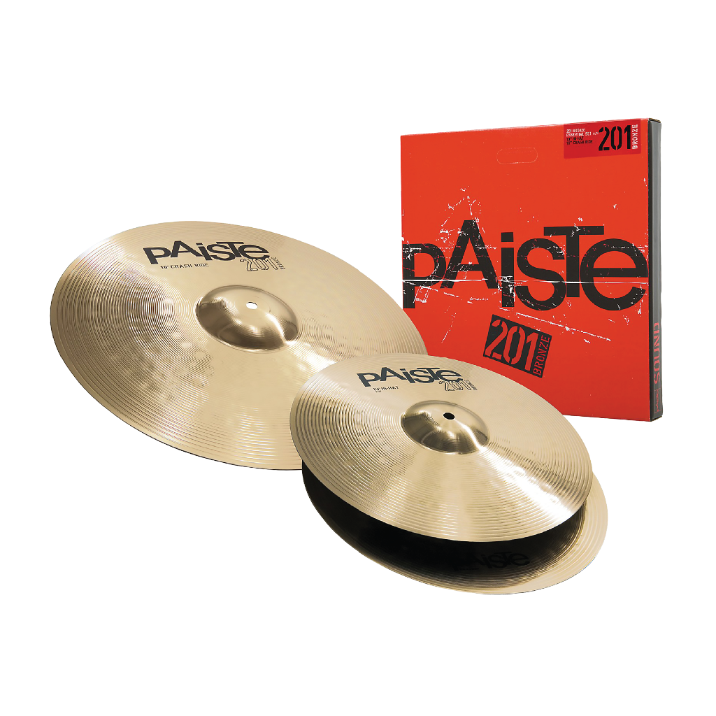 Platillos Set Ha -Hi, Crash, 14 - 18 Pulg, Aleación de cobre y latón , PAISTE 201 ESSENTIAL SET