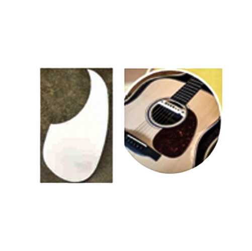 GOLPEADOR EN FORMA DE GOTA PARA GUITARRAS ACUSTICAS O ELECTROACUSTICAS, COLOR BLANCO, MATERIAL NYLON ADHESIVO