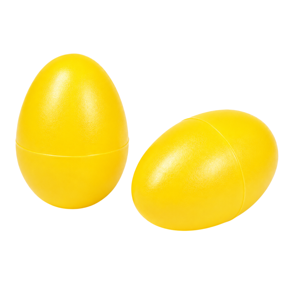 PAR SHAKER FORMA DE HUEVO COLOR AMARILLO, PLASTICO DE ALTO IMPACTO