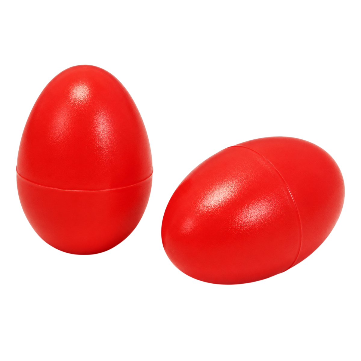 PAR SHAKER FORMA DE HUEVO COLOR ROJO, PLASTICO DE ALTO IMPACTO