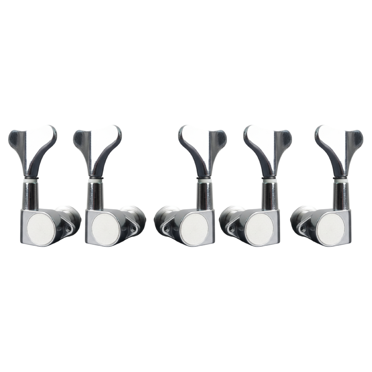 SET DE CLAVIJAS PARA BAJO ELECTRICO DE 5 CUERDAS, COLOR NIQUEL