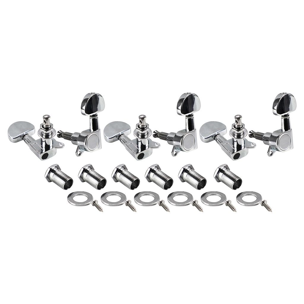 SET DE CLAVIJAS PARA GUITARRA ACUSTICA, NIQUELADAS