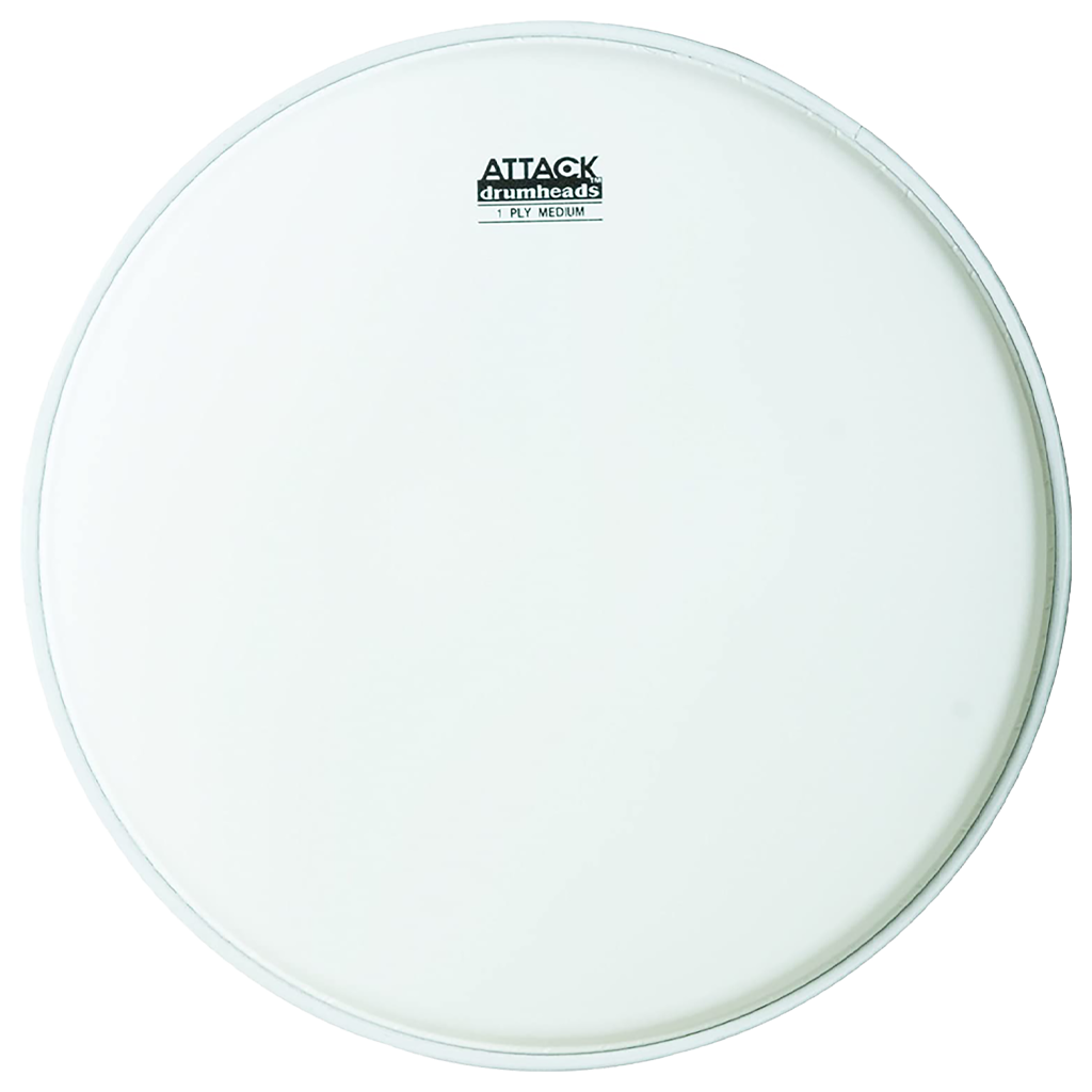 PARCHE 14" PARA REDOBLANTE DE BATERIA O BANDA DE GUERRA, RUGOSO BLANCO, UNA CAPA DE 10 MIL.