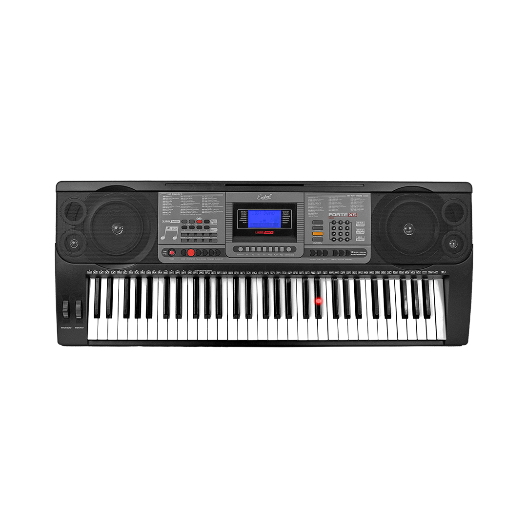 TECL 61 T, 255 TIMB, 255 RIT, 50 CANC DEMO, PANT LCD, COL NEGRO