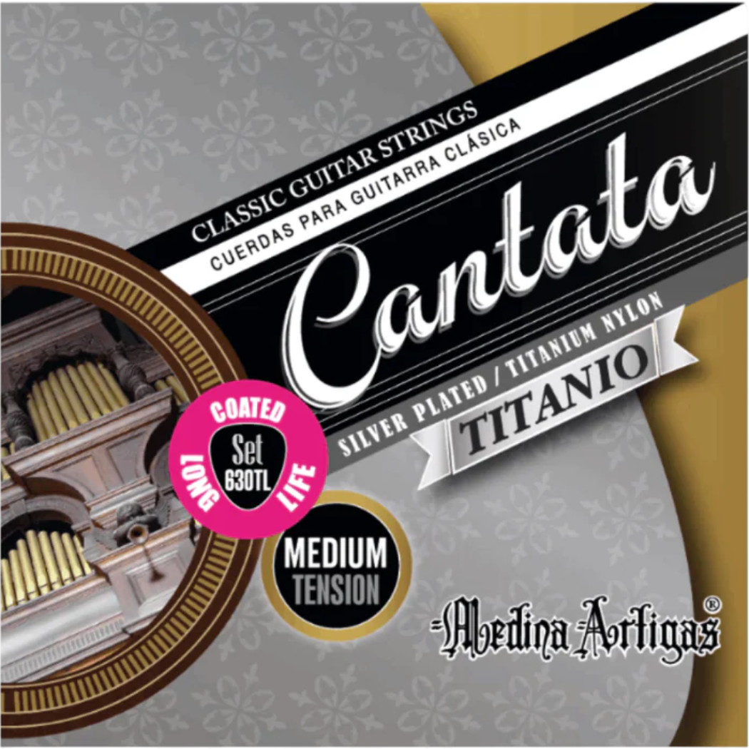 SET DE CUERDAS PARA GUITARRA CLASICA, TENSION MEDIA, TITANIO-COBALTO