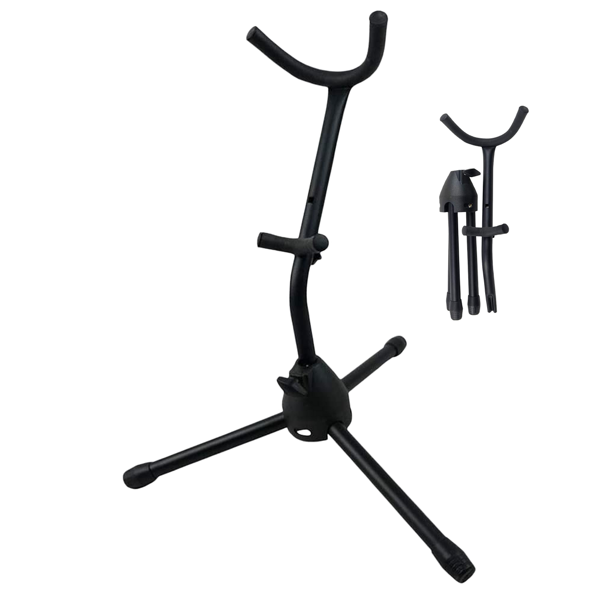 SOPORTE PARA SAXOFON ALTO PLEGABLE, COLOR NEGRO