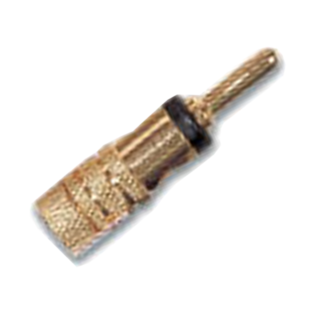 PLUG BANANA DORADO, NEGRO, METALICO