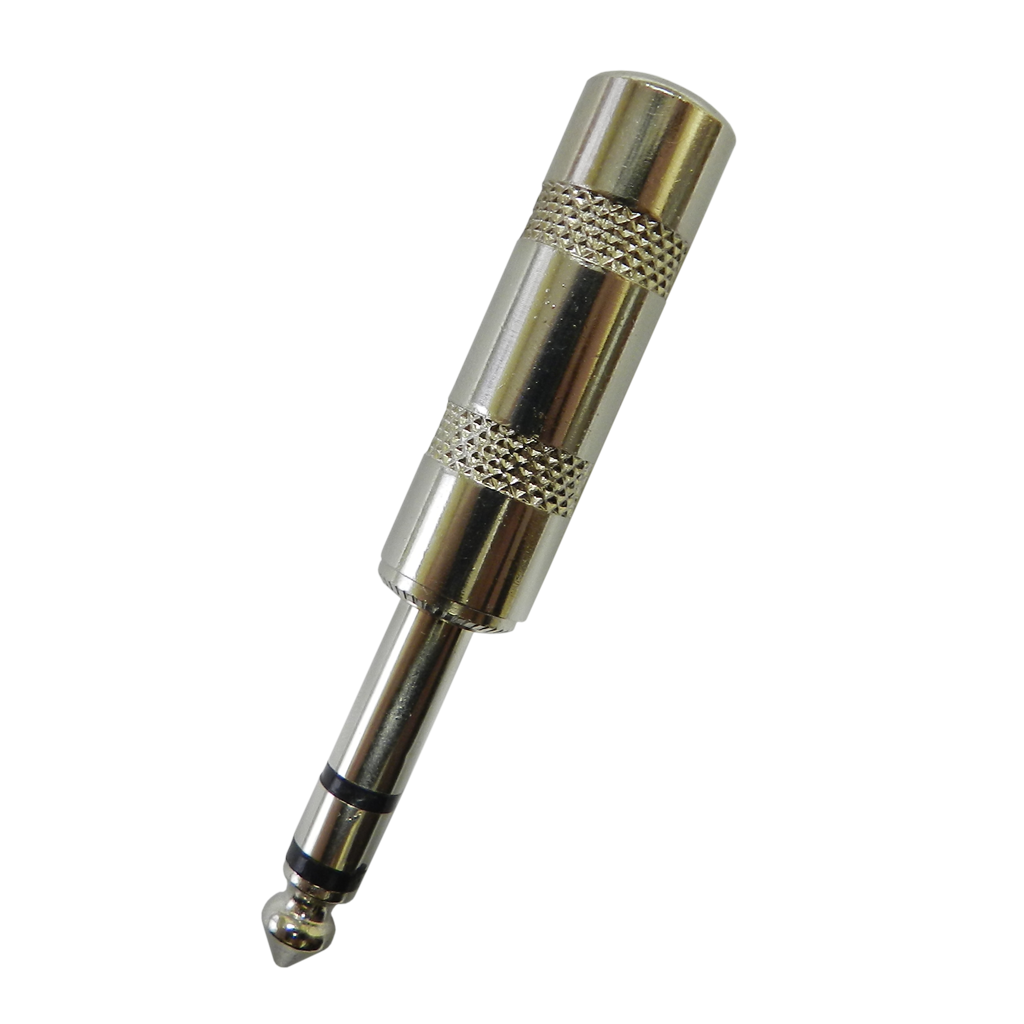 PLUG 6.3MM PLATEADO, ESTEREO SIN RESORTE, METALICO